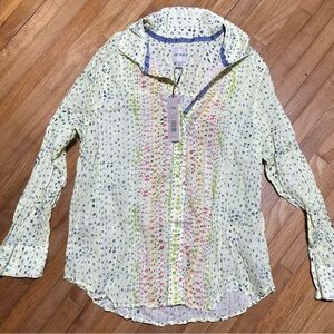 NICK AND ZOE SEMI SHEER BLOUSE NWT